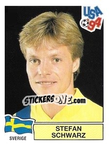 Sticker Stefan Schwarz - Campeonato De Futebol Mundial 1994 n. 160 - Panini