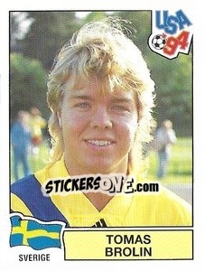 Sticker Tomas Brolin - Campeonato De Futebol Mundial 1994 - Panini