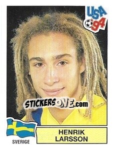 Cromo Henrik Larsson - Campeonato De Futebol Mundial 1994 - Panini