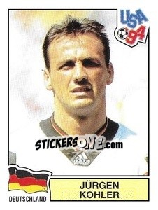 Cromo Jürgen Kohler - Campeonato De Futebol Mundial 1994 n. 170 - Panini