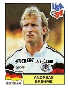 Figurina Andreas Brehme - Campeonato De Futebol Mundial 1994 - Panini