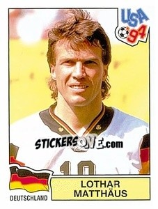 Sticker Lotar Matthäus - Campeonato De Futebol Mundial 1994 - Panini