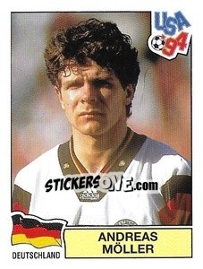 Cromo Andreas Möller - Campeonato De Futebol Mundial 1994 - Panini