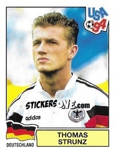 Sticker Thomas Strunz - Campeonato De Futebol Mundial 1994 - Panini