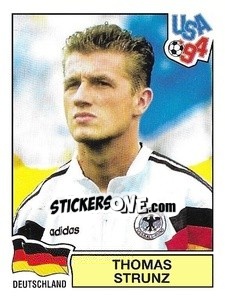 Sticker Thomas Strunz - Campeonato De Futebol Mundial 1994 n. 182 - Panini