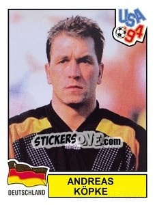 Sticker Andreas Köpke - Campeonato De Futebol Mundial 1994 - Panini