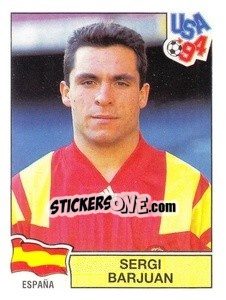 Sticker Sergi Barjuan - Campeonato De Futebol Mundial 1994 - Panini