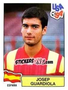 Sticker Josep Guardiola - Campeonato De Futebol Mundial 1994 - Panini