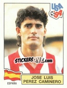Sticker Jose Luis Perez Caminero - Campeonato De Futebol Mundial 1994 - Panini