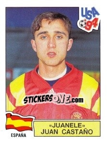 Sticker Juanele Juan Castaño - Campeonato De Futebol Mundial 1994 - Panini