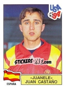 Sticker Juanele Juan Castaño - Campeonato De Futebol Mundial 1994 n. 204 - Panini
