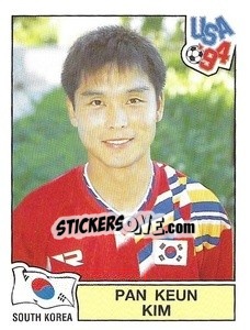 Sticker Pan Keun Kim - Campeonato De Futebol Mundial 1994 - Panini