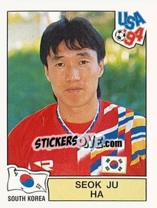 Figurina Seok Ju Ha - Campeonato De Futebol Mundial 1994 - Panini