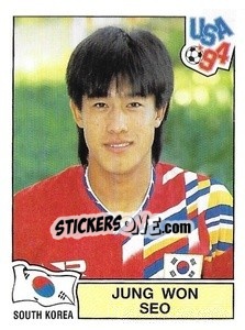 Sticker Jung Won Seo - Campeonato De Futebol Mundial 1994 - Panini