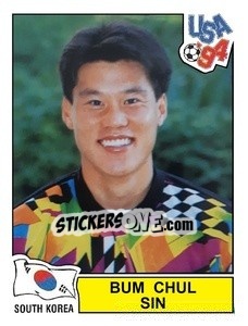 Sticker Bum Chul Sin - Campeonato De Futebol Mundial 1994 n. 224 - Panini