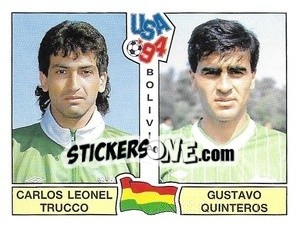 Figurina Carlos Leonel Trucco / Gustavo Quinteros - Campeonato De Futebol Mundial 1994 - Panini