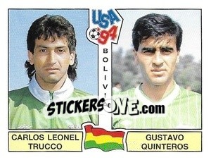 Sticker Carlos Leonel Trucco / Gustavo Quinteros - Campeonato De Futebol Mundial 1994 n. 226 - Panini