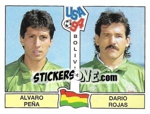 Cromo Alvaro Peña / Dario Rojas - Campeonato De Futebol Mundial 1994 - Panini