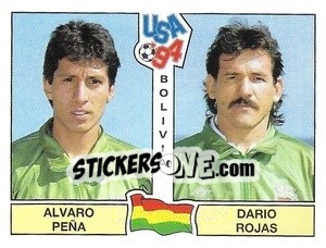 Sticker Alvaro Peña / Dario Rojas - Campeonato De Futebol Mundial 1994 n. 233 - Panini