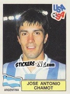 Sticker Jose Antonio Chamot - Campeonato De Futebol Mundial 1994 - Panini