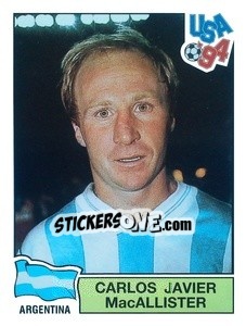 Sticker Carlos Javier Macallister - Campeonato De Futebol Mundial 1994 n. 250 - Panini