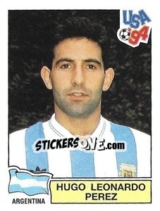 Sticker Hugo Leonardo Perez - Campeonato De Futebol Mundial 1994 n. 254 - Panini