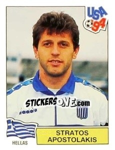 Sticker Stratos Apostolakis - Campeonato De Futebol Mundial 1994 - Panini
