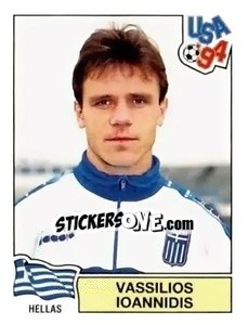 Sticker Vassilios Ioannidis - Campeonato De Futebol Mundial 1994 - Panini