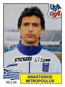 Sticker Anastasios Mitropoulos - Campeonato De Futebol Mundial 1994 n. 274 - Panini