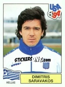 Sticker Dimitris Saravakos - Campeonato De Futebol Mundial 1994 - Panini