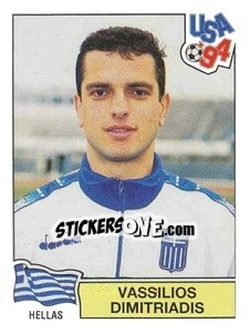 Sticker Vassilios Dimitriadis - Campeonato De Futebol Mundial 1994 - Panini