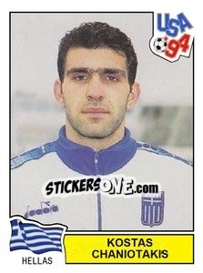 Figurina Kostas Chaniotakis - Campeonato De Futebol Mundial 1994 - Panini