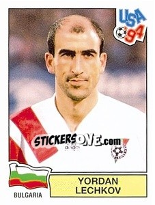 Figurina Yordan Lechkov - Campeonato De Futebol Mundial 1994 - Panini
