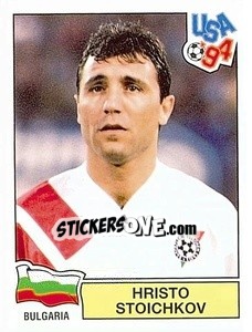Sticker Hristo Stoichkov - Campeonato De Futebol Mundial 1994 n. 295 - Panini