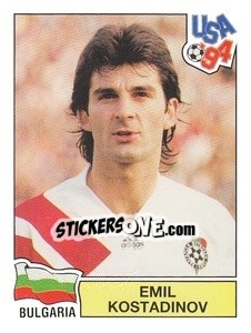 Sticker Emil Kostadinov - Campeonato De Futebol Mundial 1994 n. 297 - Panini