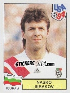 Sticker Nasko Sirakov - Campeonato De Futebol Mundial 1994 n. 299 - Panini