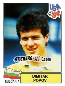 Sticker Dimitar Popov - Campeonato De Futebol Mundial 1994 n. 301 - Panini