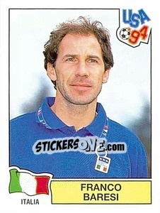 Figurina Franco Baresi - Campeonato De Futebol Mundial 1994 - Panini