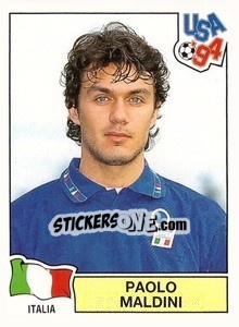 Sticker Paolo Maldini - Campeonato De Futebol Mundial 1994 - Panini