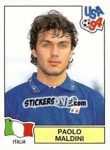 Sticker Paolo Maldini - Campeonato De Futebol Mundial 1994 n. 307 - Panini
