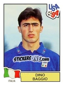 Sticker Dino Baggio - Campeonato De Futebol Mundial 1994 - Panini