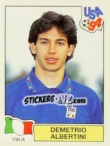 Sticker Demetrio Albertini - Campeonato De Futebol Mundial 1994 - Panini
