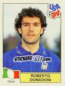 Cromo Roberto Donadoni - Campeonato De Futebol Mundial 1994 - Panini