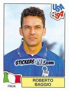 Sticker Roberto Baggio - Campeonato De Futebol Mundial 1994 n. 314 - Panini