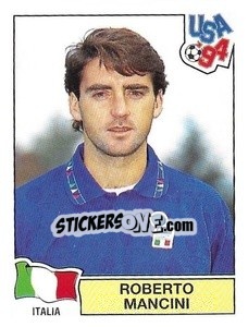 Figurina Roberto Mancini - Campeonato De Futebol Mundial 1994 - Panini