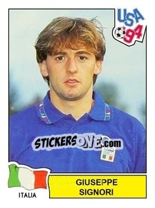 Sticker Giuseppe Signori - Campeonato De Futebol Mundial 1994 n. 318 - Panini