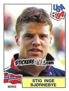 Cromo Stig Inge Bjørnebye - Campeonato De Futebol Mundial 1994 - Panini