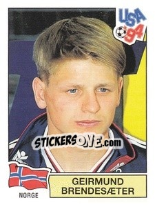 Cromo Geirmund Brendesæter - Campeonato De Futebol Mundial 1994 - Panini