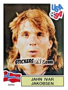 Figurina Jahn Ivar Jakobsen - Campeonato De Futebol Mundial 1994 - Panini