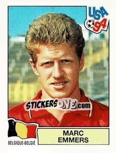 Sticker Marc Emmers - Campeonato De Futebol Mundial 1994 - Panini